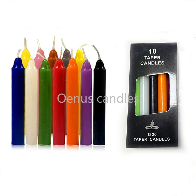 

10 PCS Colored Witch Candle Spell Chime Candle for Spiritual Magic Taper Candle for Shabbat Unscented Religion Decoration