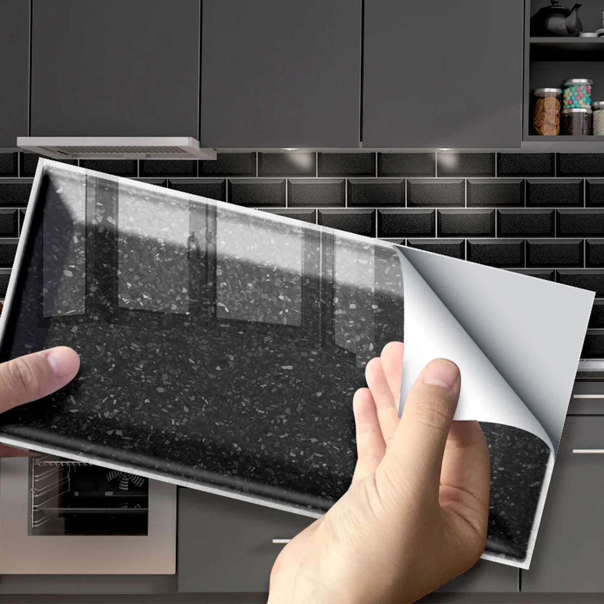 Наклейка в виде мозаичной кирпичной плитки s-Декор водонепроницаемые обои для