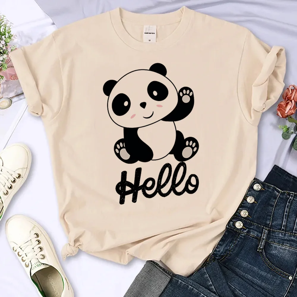 

Panda Print t shirt women funny designer t shirt girl 2000s manga clothes