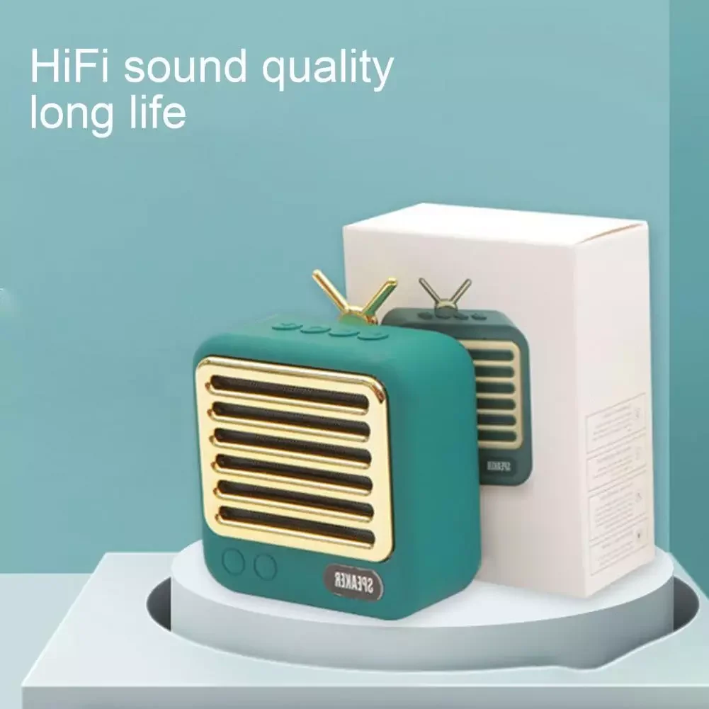 

Bluetooth-compatible Speaker High Volume HiFi Sound Quality Mini Retro Wireless Loudspeaker Voice Amplifier for Home