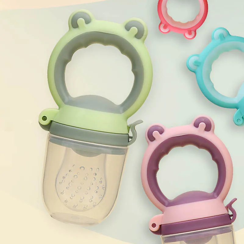 

Baby Nipple Fresh Food Fruit Milk Feeding Bottles Nibbler Learn Feeding Drinking Water Straw Handle Teething Pacifier