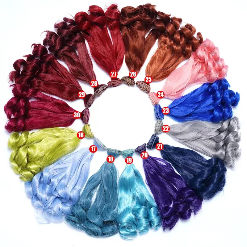 

20*100cm Doll Hair For Blythe DIY Doll Accessories Wigs Hair Milk Silk Toys 1/3 1/4 1/6 BJD SD MSD YOSD Handmade Doll Wigs