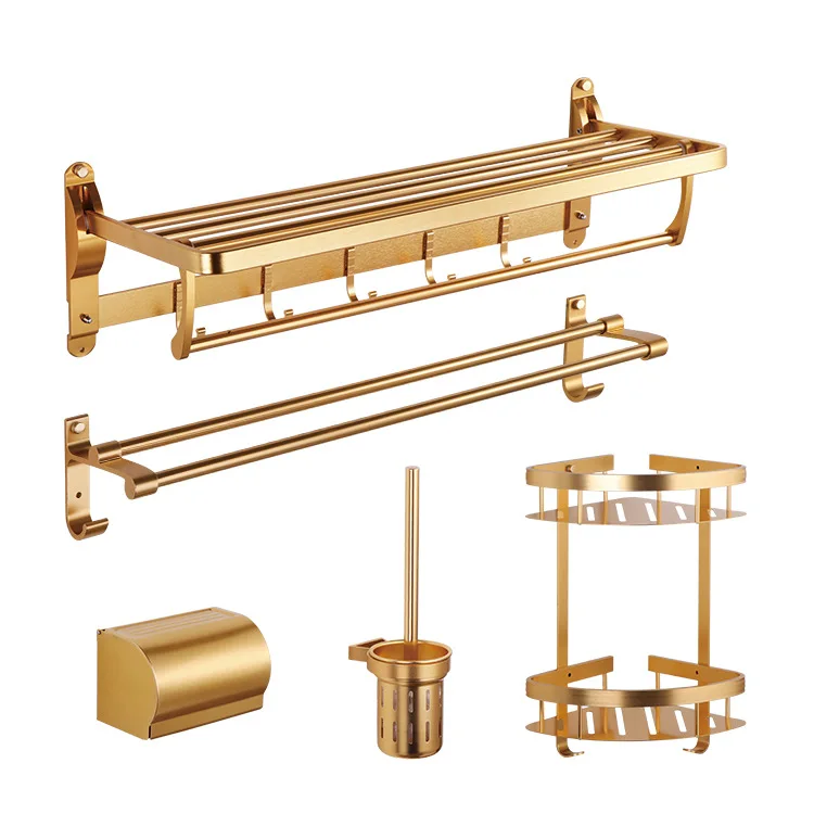 

Space aluminum towel rack bathroom rack five-piece set