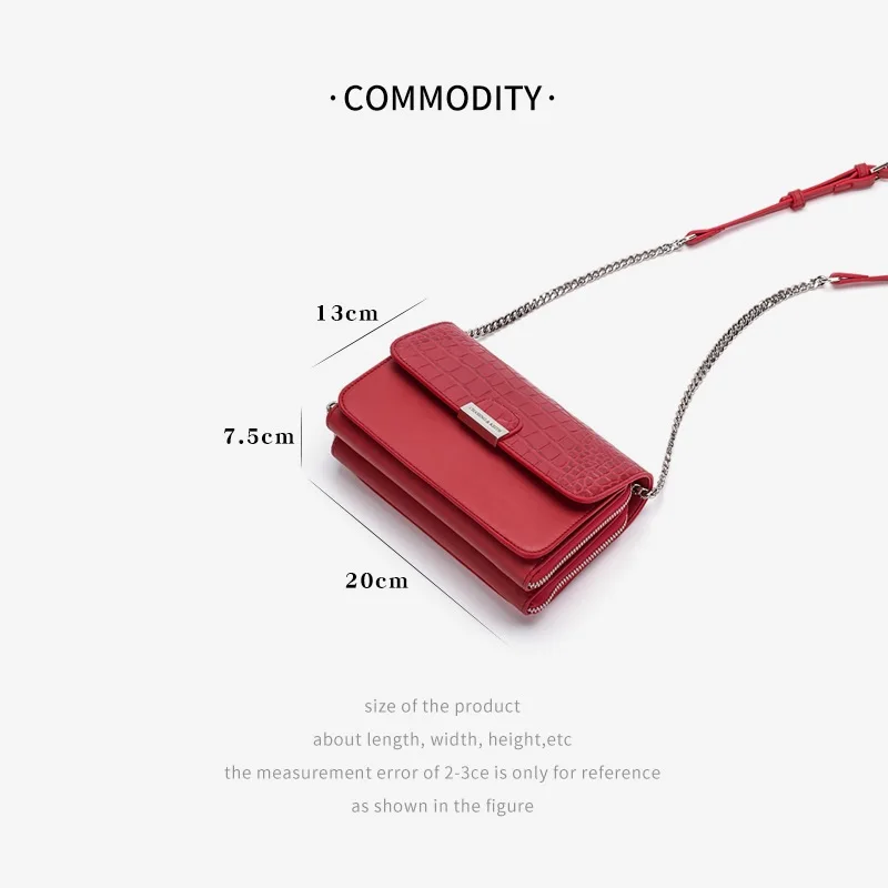 Bag Women's 2022 New Messenger Bag Double Zipper Crocodile Pattern Small Square Bag Single Shoulder Women's Bag Clutch Bag