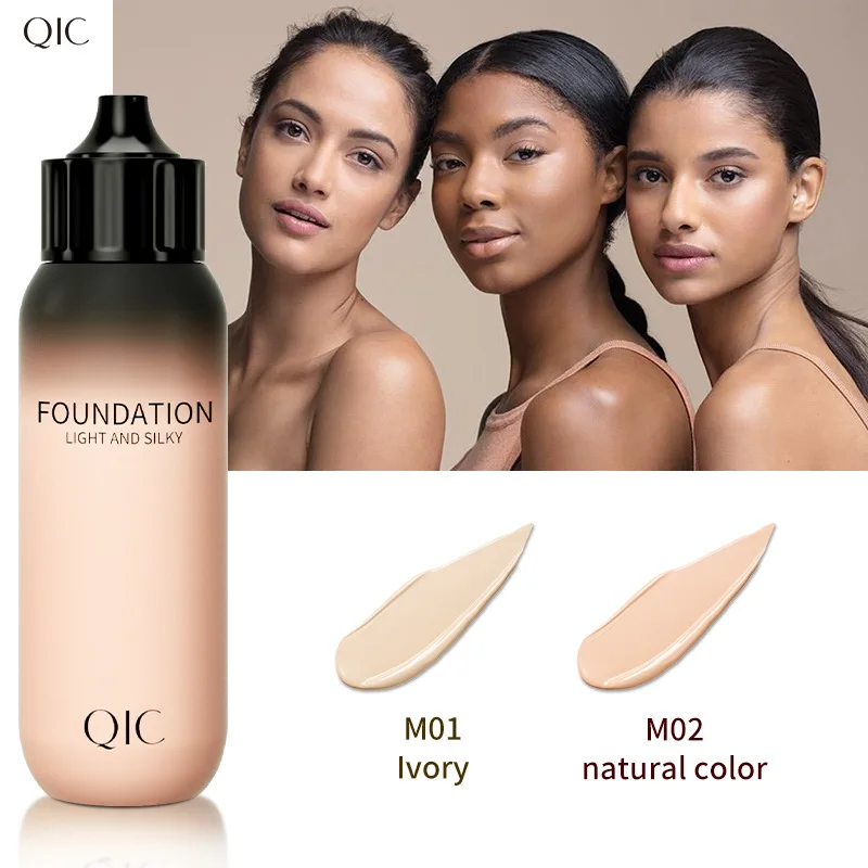 QIC Small Milk Bottle Concealer Foundation Moisturizing And Clear Waterproof Natural Brightening Fit Skin Tone BB Cream