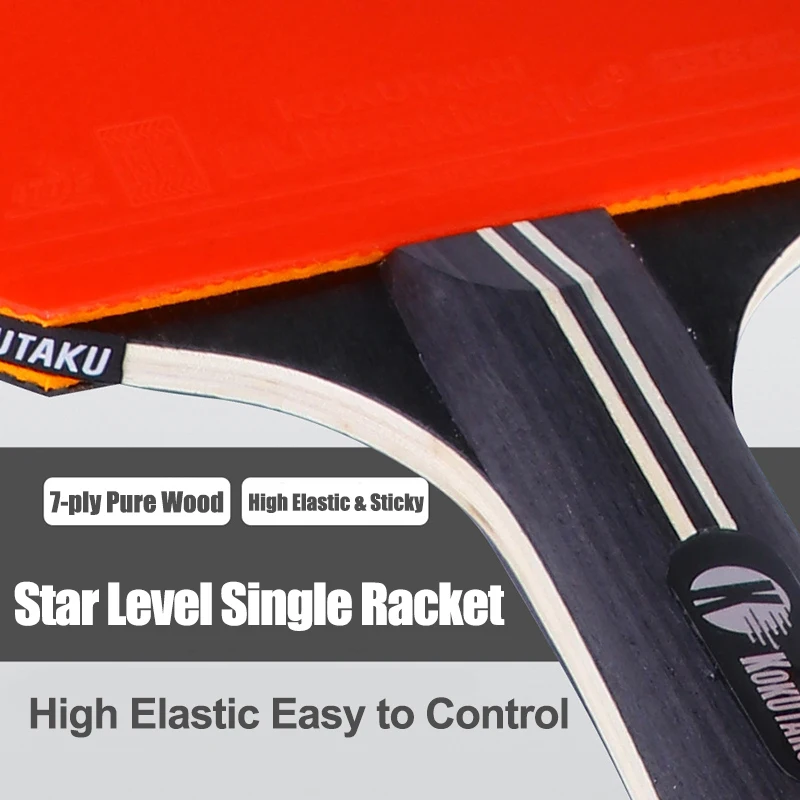 Ракетка для настольного тенниса KOKUTAKU серии X 3/4/5/6 звезды 7-слойное лезвие из