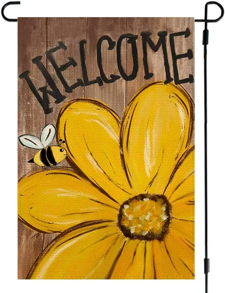 RABUSOFA Летний садовый флаг 12x18 дюймов двухсторонний для улицы добро пожаловать