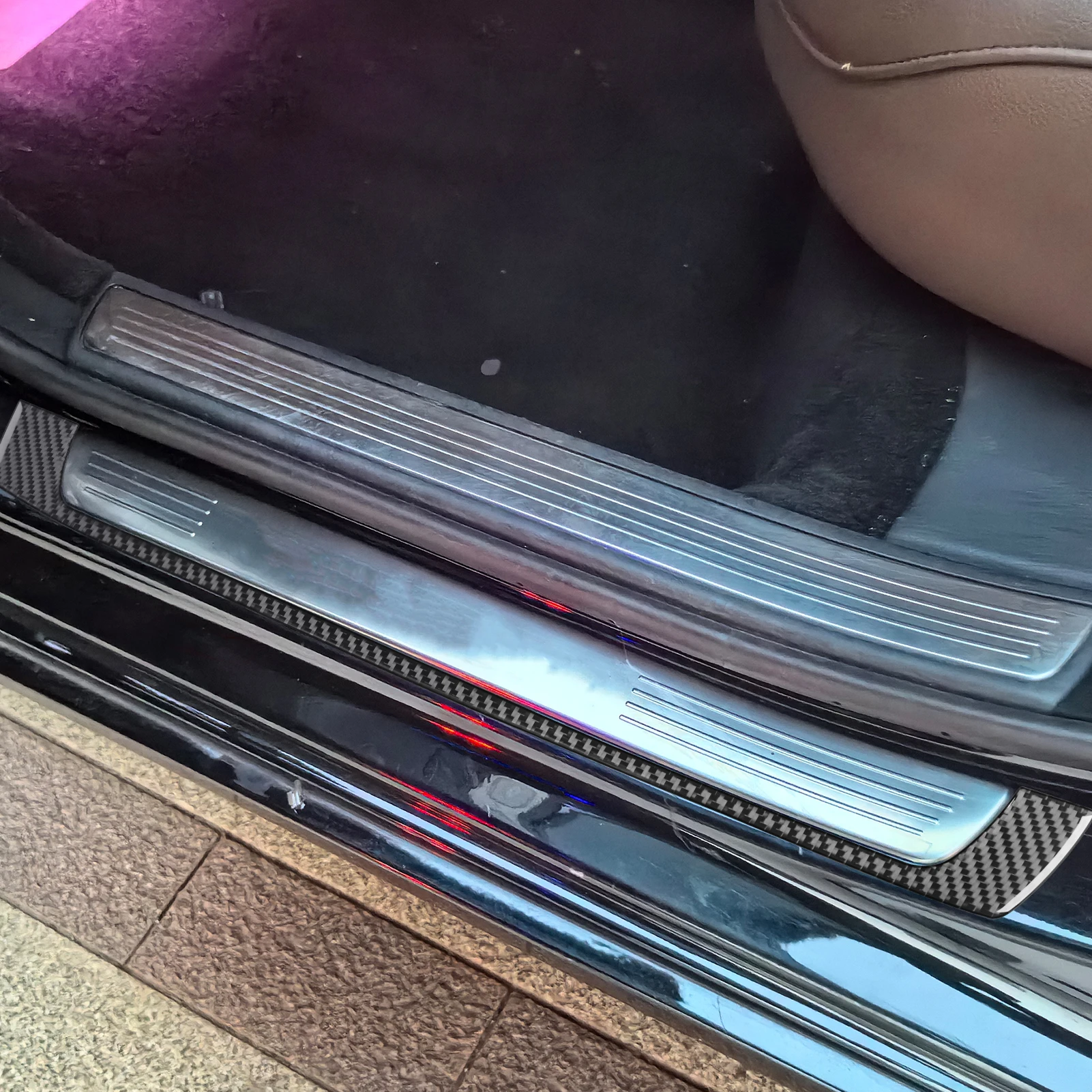 Для Mercedes Benz Maybach S Class W222 2013-2020 Пороговая полоса Внешняя рамка из углеродного