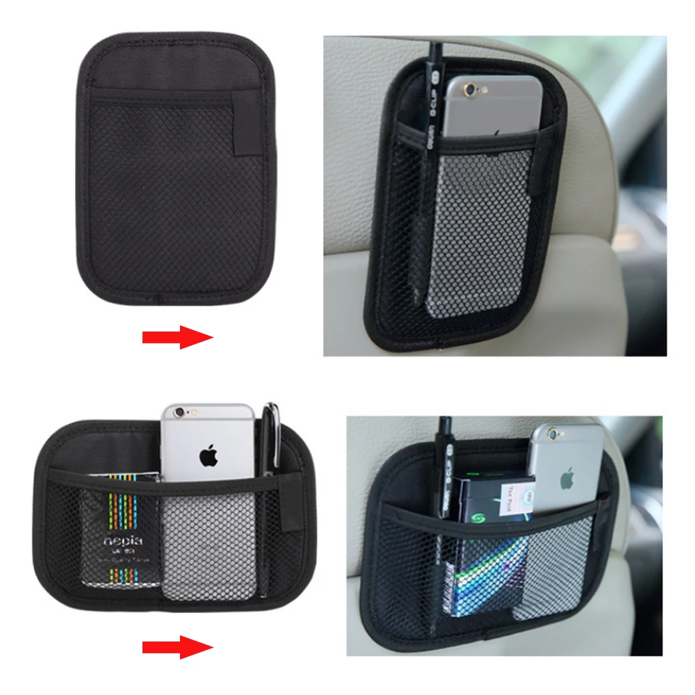 

Car Storage Net Bag Oxford Fabric Automotive Pocket Multi-use Car Seat Back Organizer Hanging Bag Phone Holder Home Storage Bags