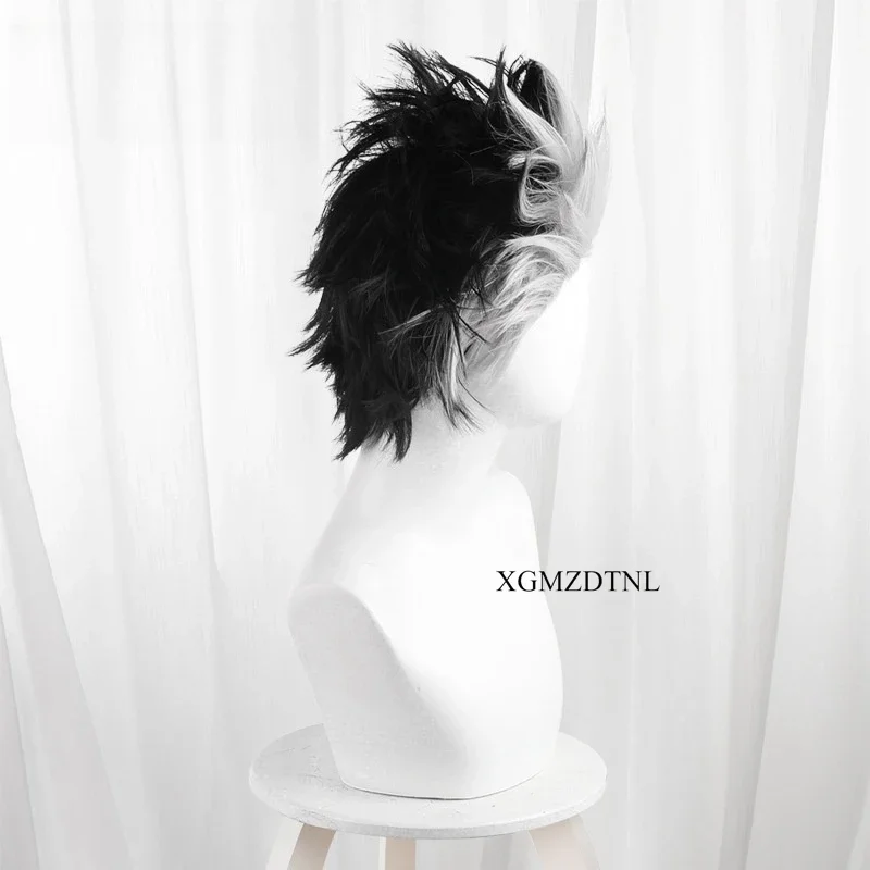 Аниме Кайдзю No. 8-го поколения Наруми парик для косплея черный белый цвет