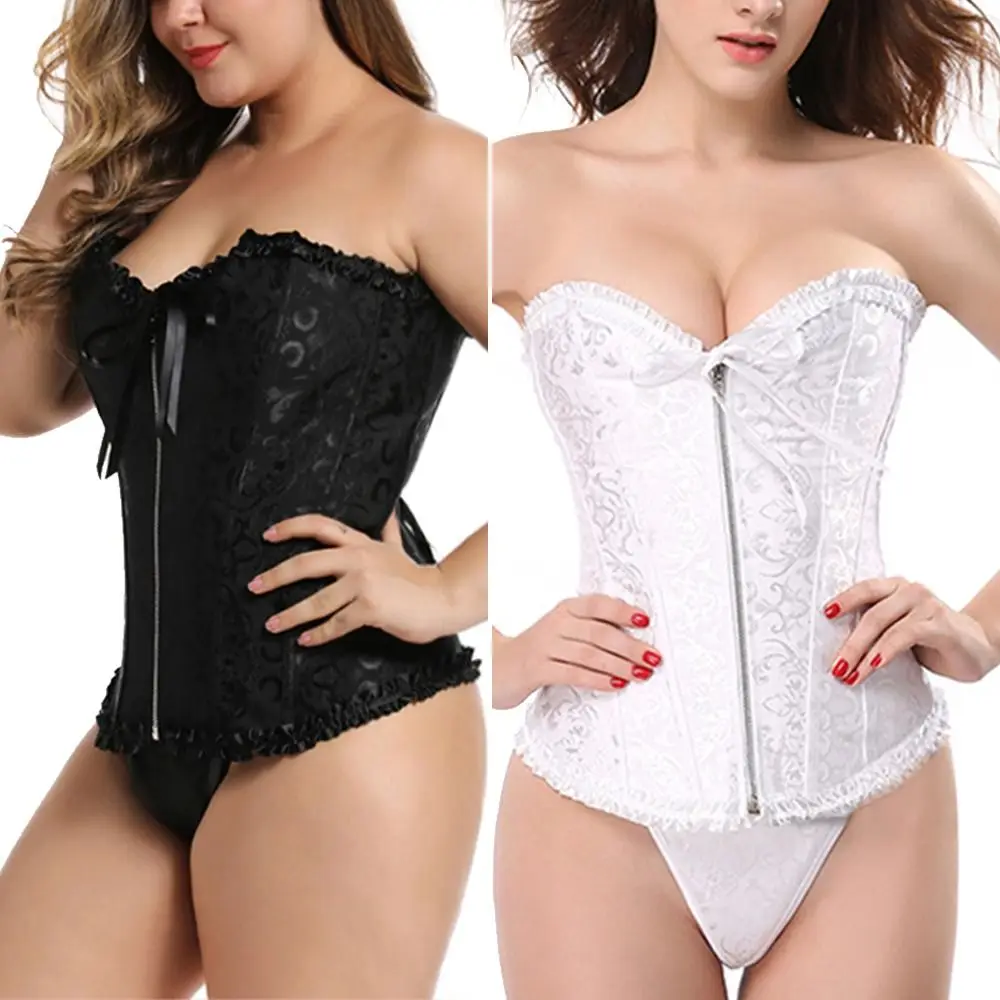 

Готический корсет на шнуровке для талии, тренировочный корсет, корсет, бюстье, топ, черный корсет из атласной парчи, Корректирующее белье
