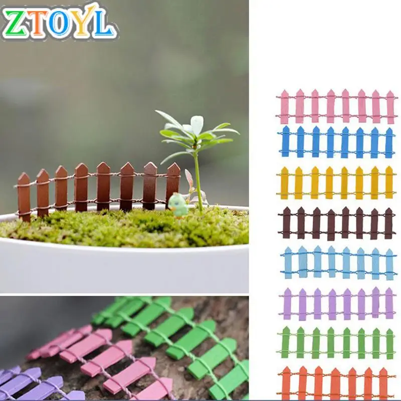

5Pcs Miniature Small Wood Fence DIY Fairy Garden Micro Dollhouse Gates Decor