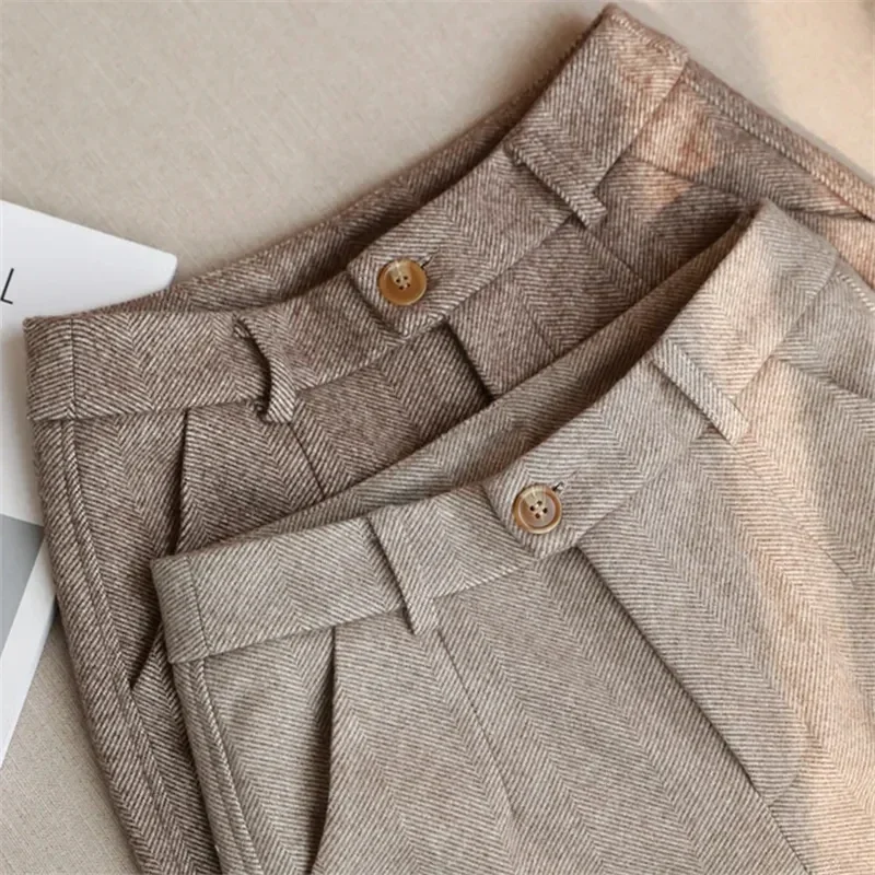 

Women's Pants 2022 Autumn Winter High Waisted Casual Suit Pants Office Lady Women Trousers Sweatpants Women Wide Leg Pants