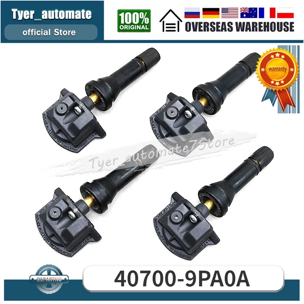 Датчик контроля давления в шинах TPMS 40700-9PA0A 407009PA0A для Nissan 433 МГц