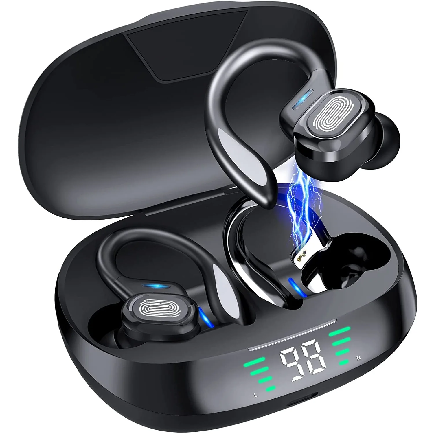 

New Bluetooth Earphones Wireless Headphones Touch Control LED TWS With Microphone Earphones Noise Cancel Headset Earbuds