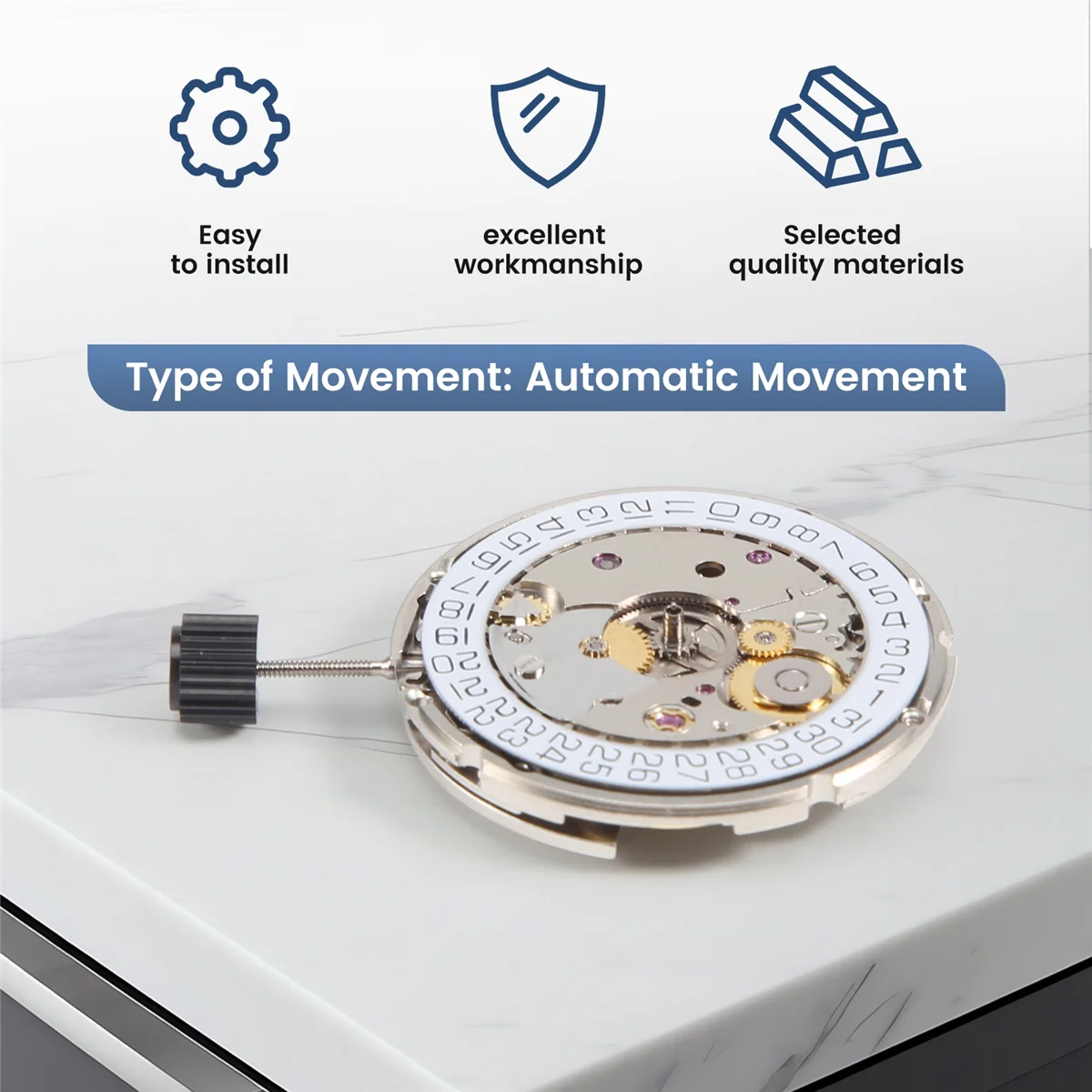 Для ETA 2824-2 SELLITA SW200 белый механический часовой механизм 3H