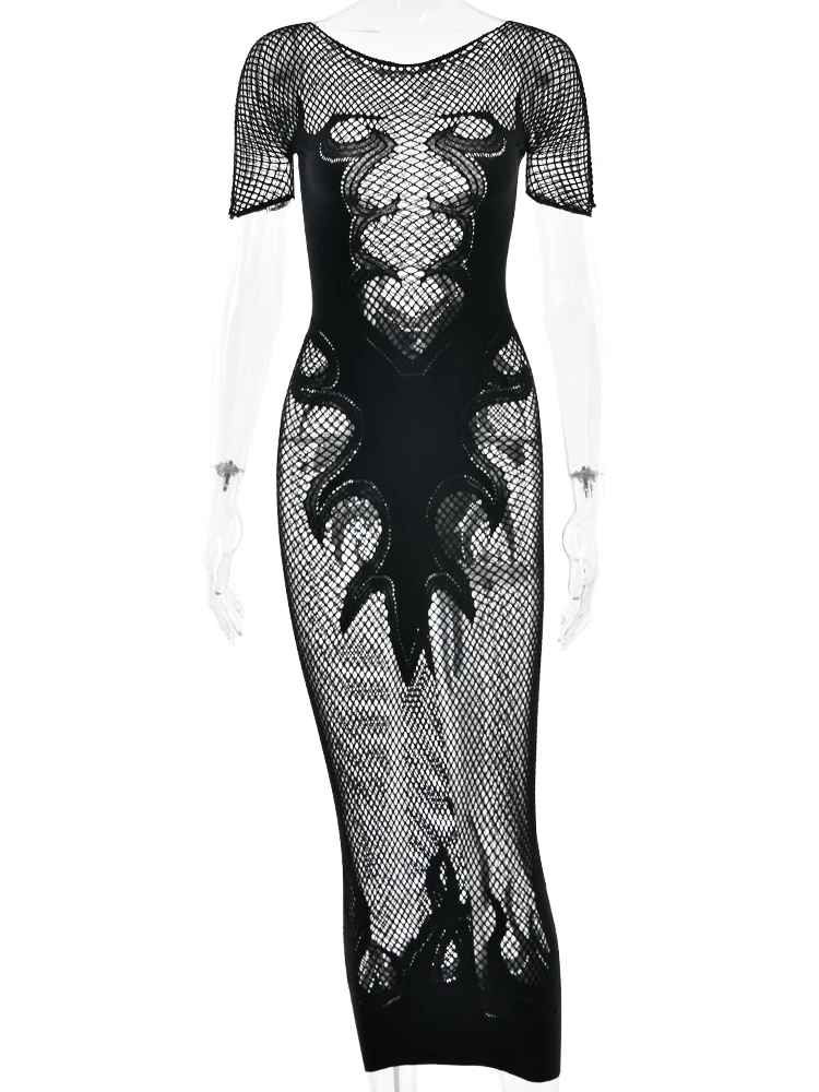 Sifreyr эластичное прозрачное платье из полиэстера