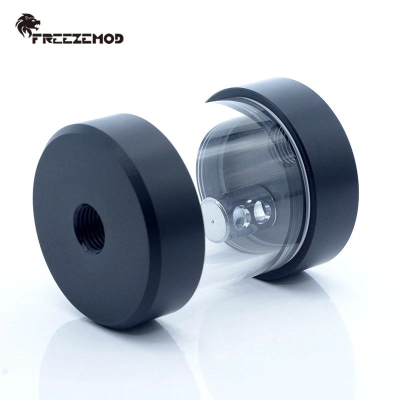 Система охлаждения воды для компьютера FREEZEMOD 2020 с цилиндрическим резервуаром, крышкой из POM с тремя отверстиями и встроенным пенообразователем. YSX-PMB включен.