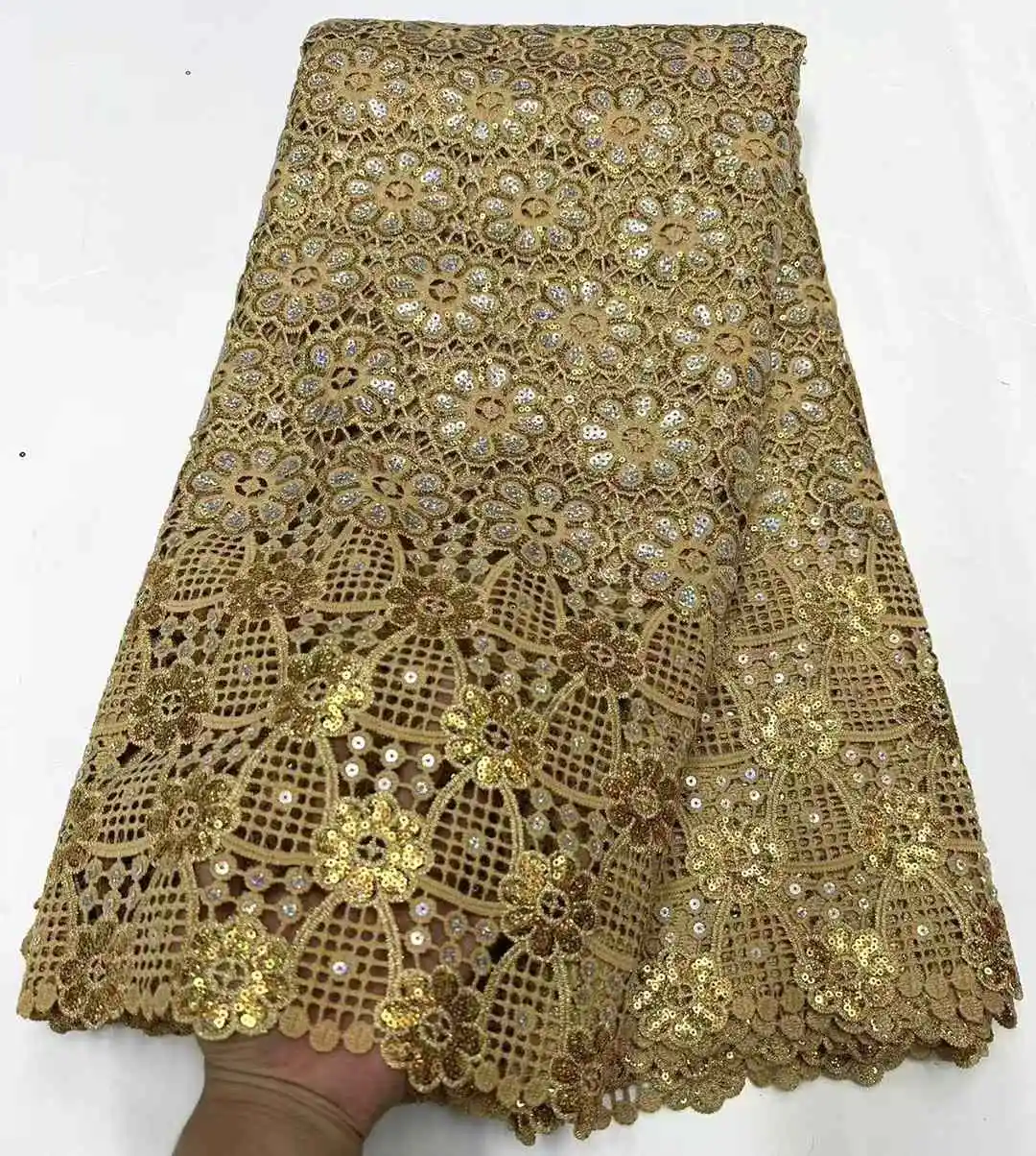 2025 Новый французский тюль с 3D блестками африканская кружевная ткань
