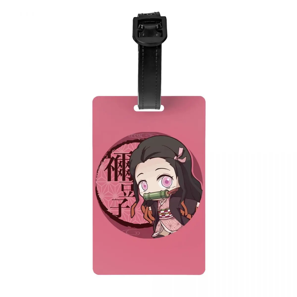 Custom Kimetsu No Yaiba Nezuko Luggage Tags Demons Slayers Anime Manga Baggage Privacy Cover Name ID Card