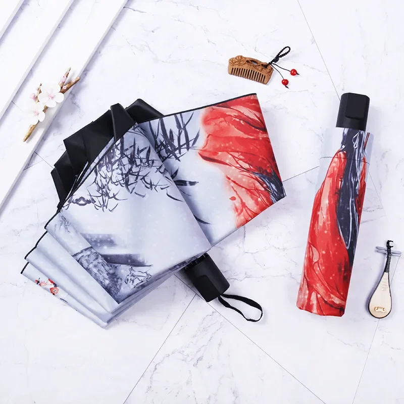 

NEW2023 Automatic Umbrella Rain Sun Rain Anti Uv Windproof Beach Umbrella Girl Parasol Folding Parasol Portable Umbrellas for Wo
