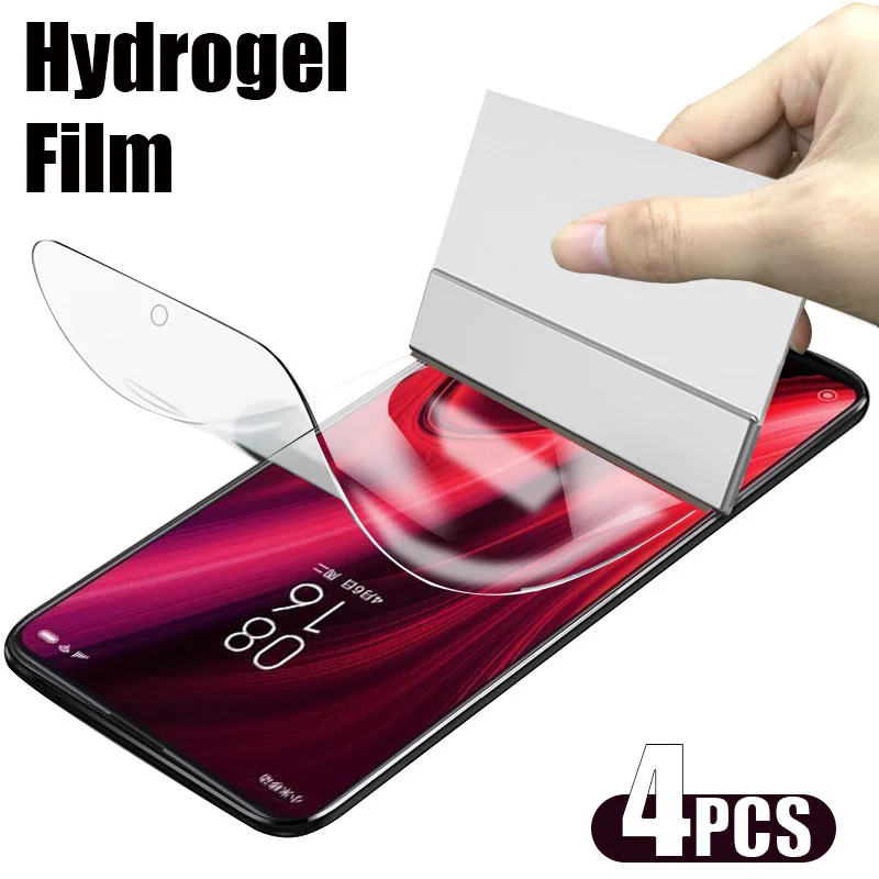 

4pcs Hydrogel Film For Redmi Note 10 9 8 Pro Max 10T 9T 8T 10S 9S Protective Film For Redmi 9 8 9T 9C 9A 9AT 8A K40 Pro