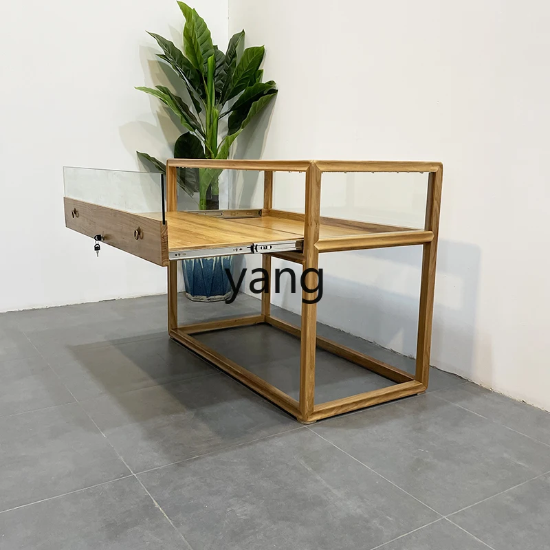 CX Новый китайский стеклянный шкаф Wenwan Jade Jewelry Простой шкаф-витрина из цельного