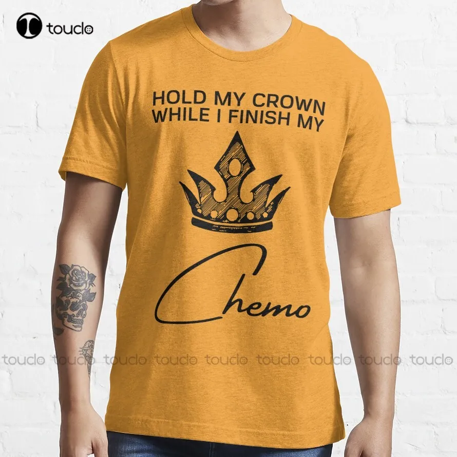 

Трендовая Мужская футболка с надписью Hold My Crown пока я закончил свою химиологию, пляжные рубашки, хлопковая уличная простая винтажная Повсед...