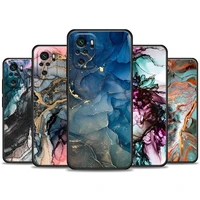 phone case for redmi note 7 8 8t 9 9s 9t 10 11 11s 11e pro plus 4g 5g soft silicone case cover marbled overlay