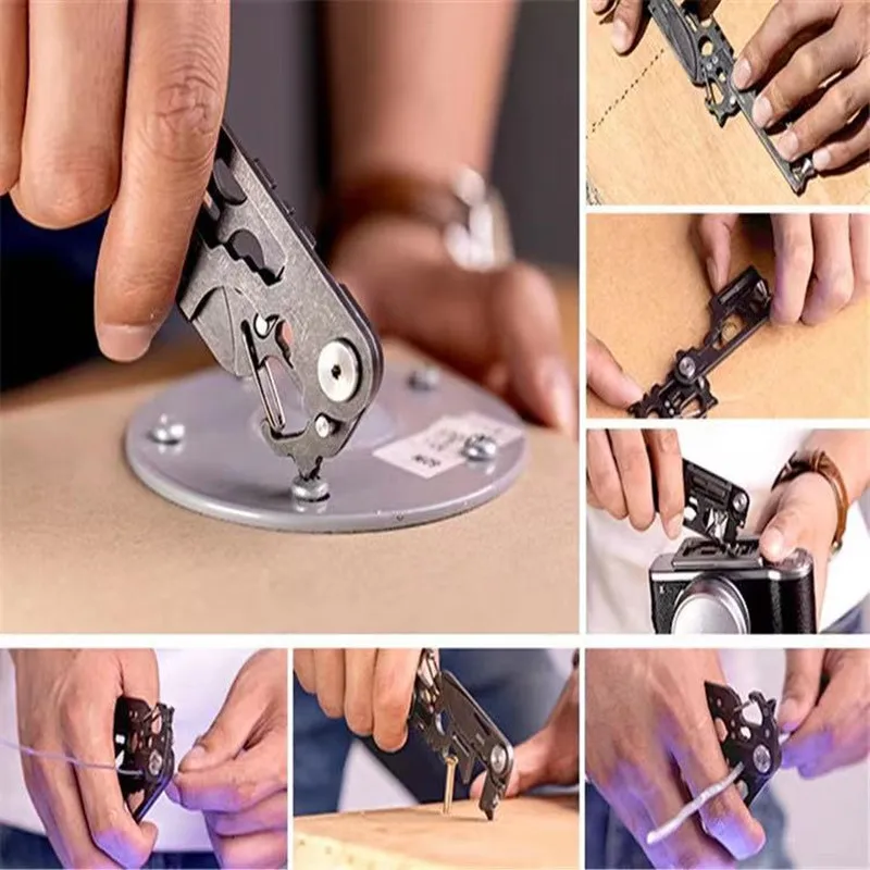 

Portable Stainless Steel Compact Multitool Combination Tool 30 in 1 Mini Pocket Tool EDC Tool for Daily Outdoor Carrying