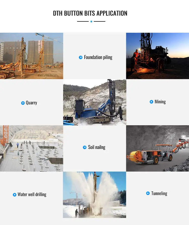 Китай Высококачественный молоток DTH для бурения водяных скважин высокого