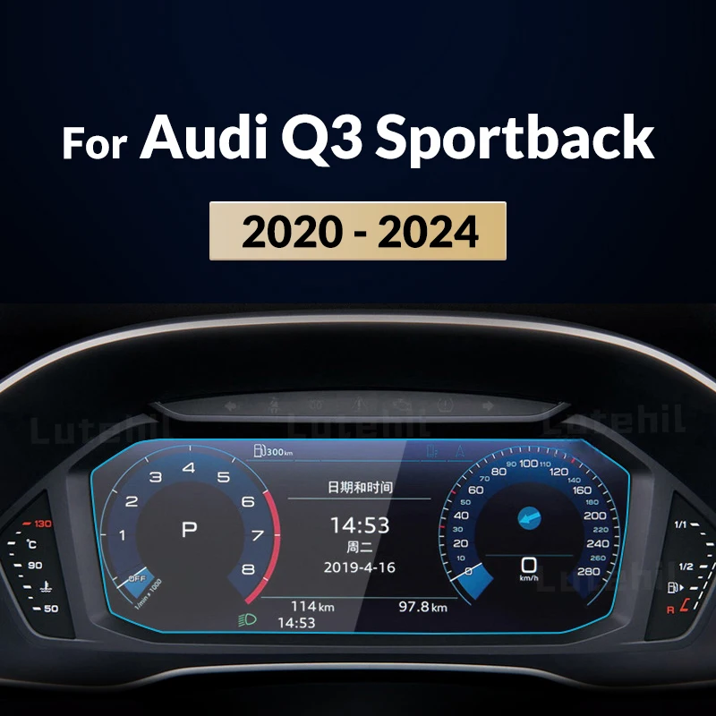 

Автомобильная навигационная пленка для Audi Q3 Sportback 2020-2024 23 22 21, защитная пленка из закаленного стекла, GPS, ЖК-дисплей, наклейка на экран приборной панели
