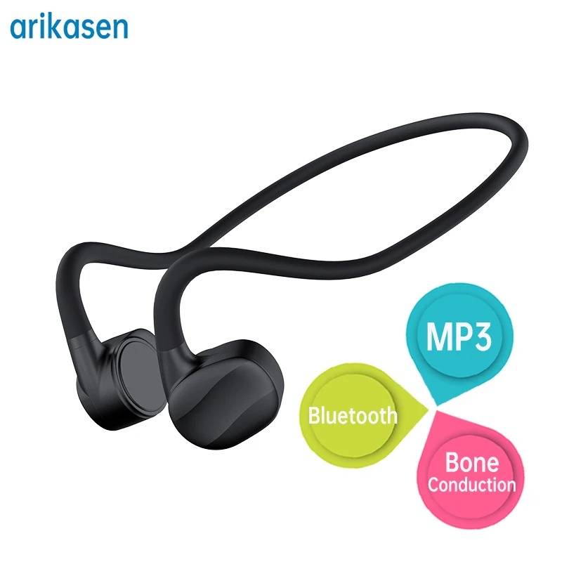 

Sport 16GB MP3 Player Bluetooth IPX5 Sweatproof Wireless Headsets Bone Conduction Headphones Open-Ear Earphones with Microphones