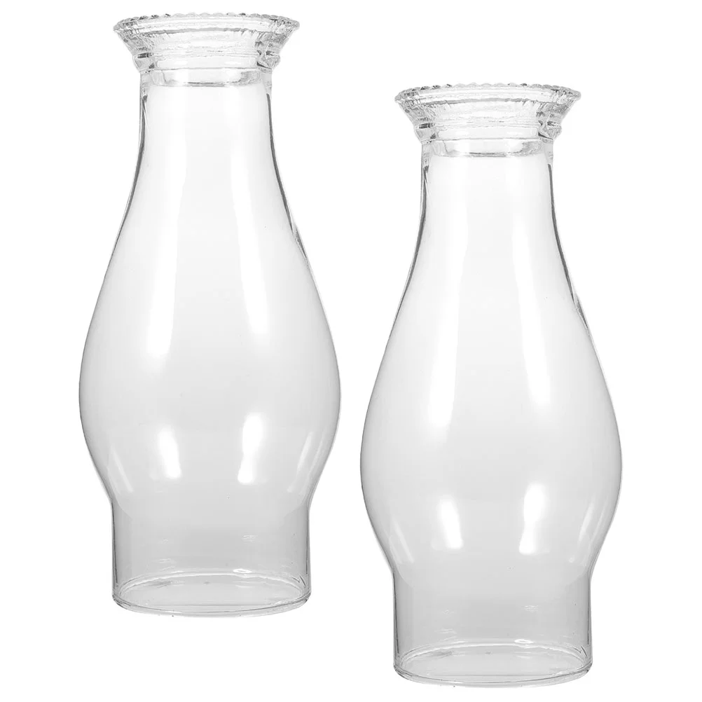 

2pcs Lamp Shade For Oil Lamp Kerosene Lamp Glass Shade Oil Lamp Glass Chimney