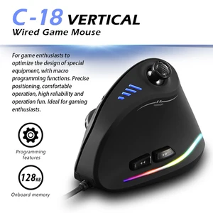 ZELOTES C10 C18 F17 F26 F35 F36 T30 2400-10000DPI Adjustable RGB Optical Gaming USB Wired/Wireless Vertical Mouse
