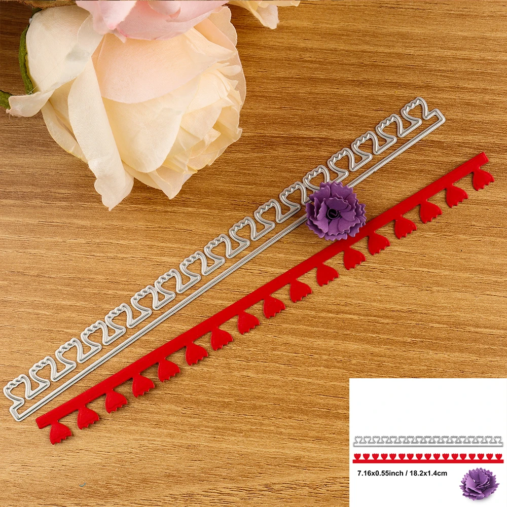 

3D Spiral Flower Cutting Dies Flower Petal Quilling Strips For DIY Scrapbooking Decorative Crafts Paper Cards Making 18.2x1.4cm