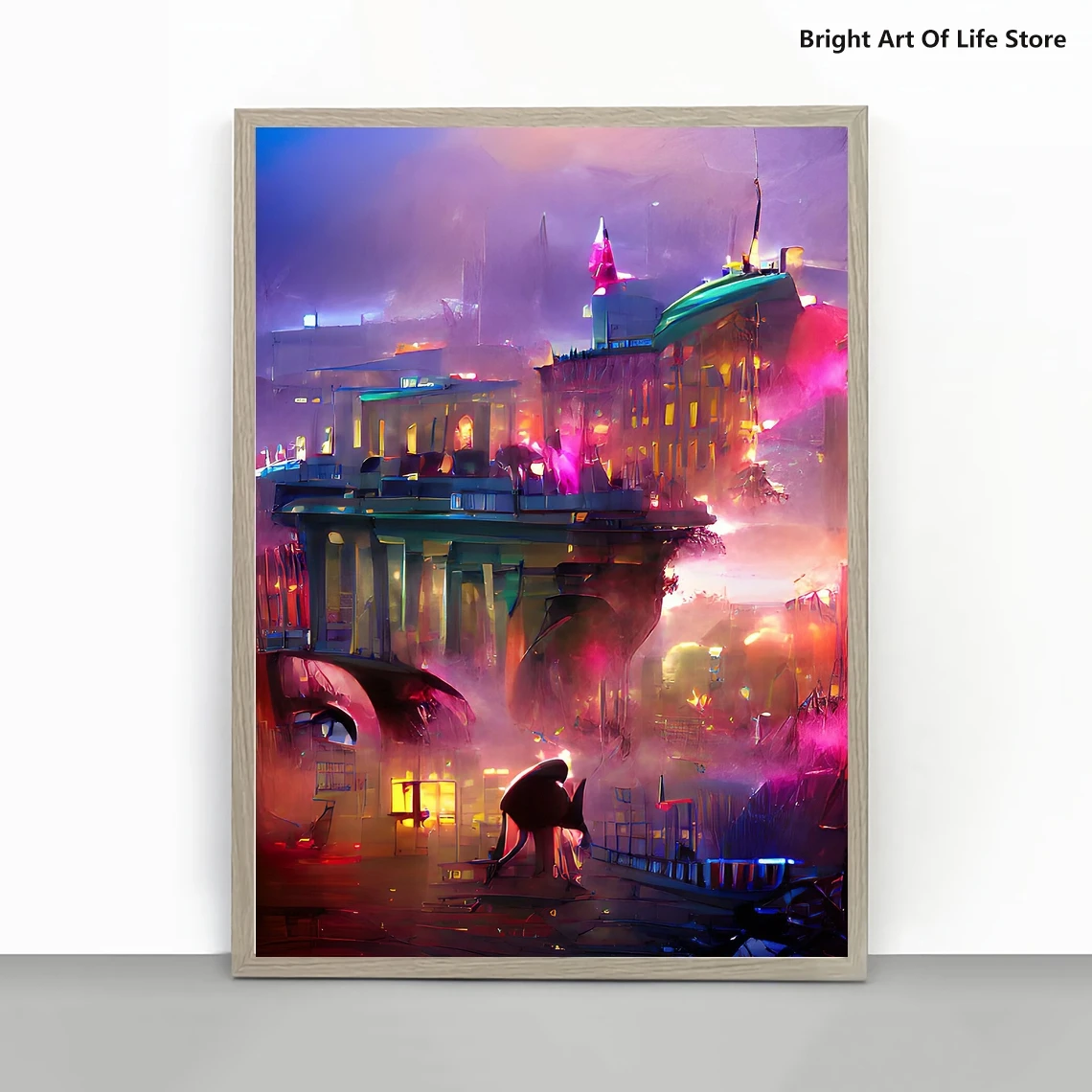 Берлинский город Германия городской пейзаж поп-арт красочная печать