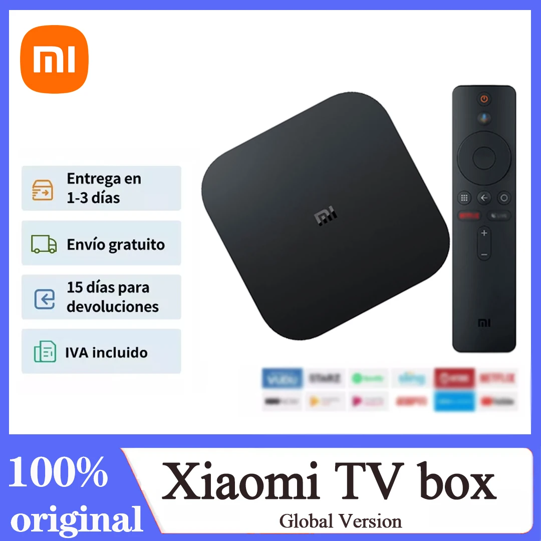 Оригинальная ТВ-приставка Xiaomi Mi S 4K Android 8 1 HDR 2 ГБ Wi-Fi BT4.2 Google Cast Netflix Smart TV приставка