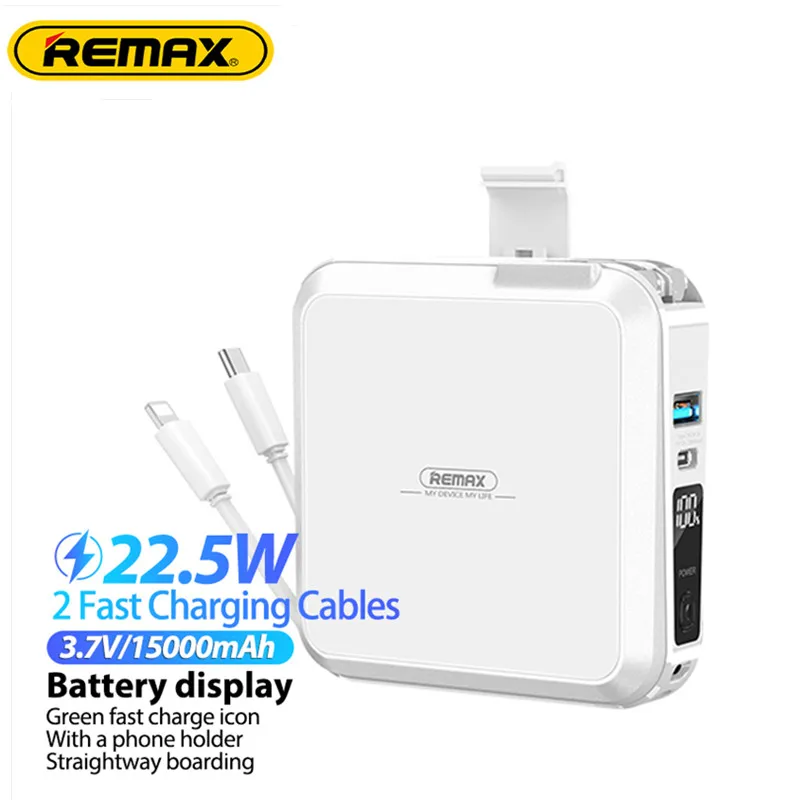 

Внешний аккумулятор Remax на 15000 мА · ч, 22,5 Вт, USB Type-C