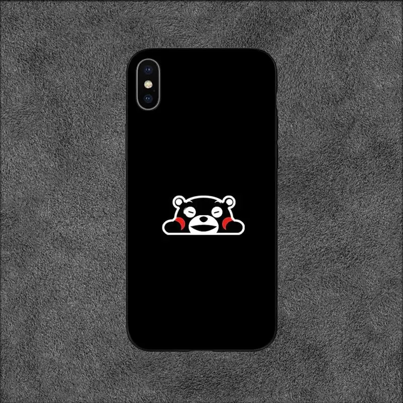 Милый черный чехол Kumamon для телефона iPhone 11 12 Mini 13 14 Pro XS Max X 8 7 6s Plus 5 SE XR - купить по