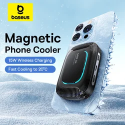 Магнитный кулер Baseus  для охлаждения смартфона и беспроводной зарядкой.