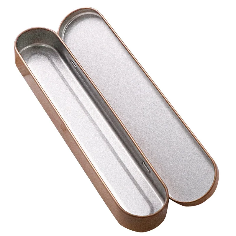 100 шт./лот коробка для перьевой ручки металлический пенал школьные канцелярские