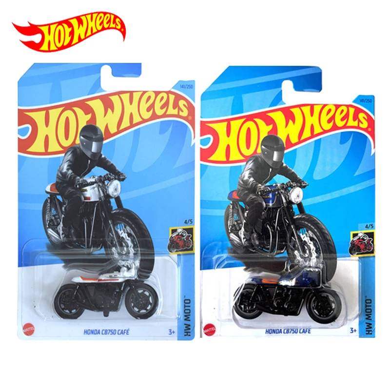 

Original Hot Wheels Car Motorcycle Honda CB750 Cafe Children Toys for Boys 1/64 Motor Alloy Diecast Kids Juguetes C4982-141 Gift