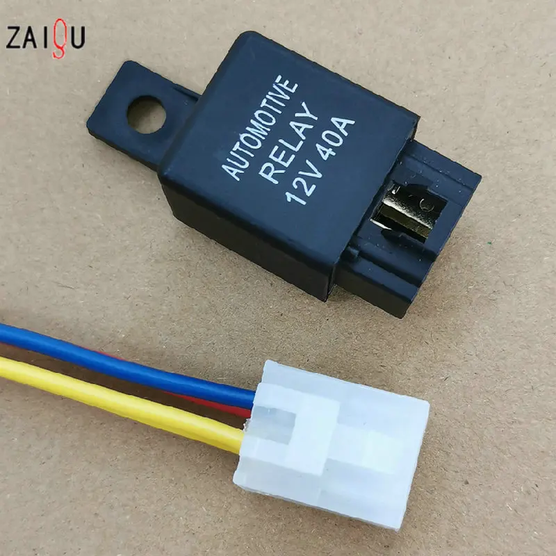 

Applicable to Automobile 12V 40A 4-pin Universal relay DC relay With base tail line