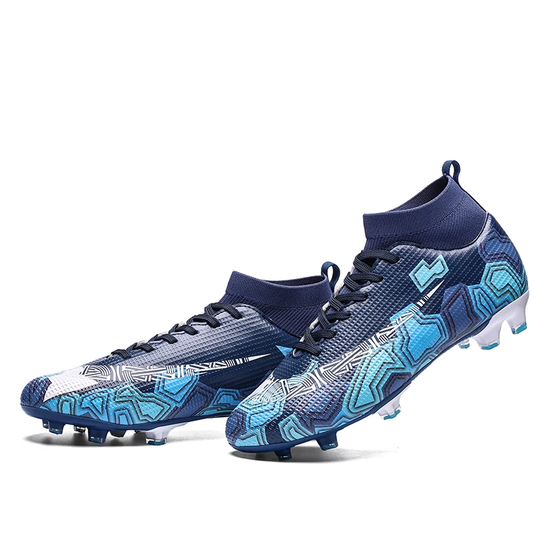 Stylish Comfortable Adult Youth High Ankle Training Match Sports Football Shoes Outdoor Indoor Grass Sports Shoes 39-45#