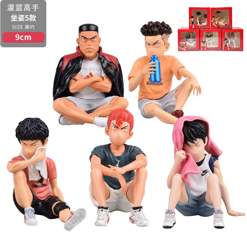 

Anime SLAM DUNK Figures Desk Room Car Home Party Decor Rukawa Sakuragi Hanamichi Hisashi Sculptures Figurines PVC Model Gift