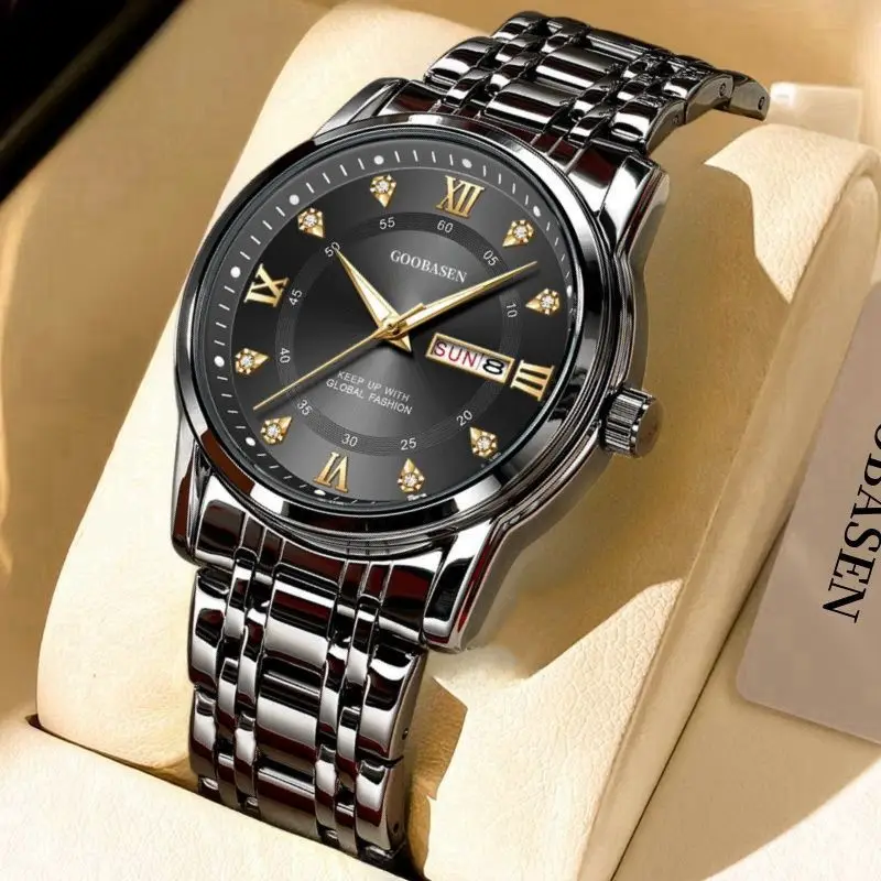 Новые роскошные мужские автоматические водонепроницаемые студенческие часы со