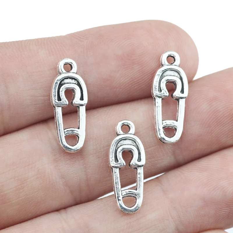 

Newest 30Pieces 7*19mm Mixed Alloy Antique Silver Color Pin Charms Keychain Pendant Accessory For DIY Jewelry Making