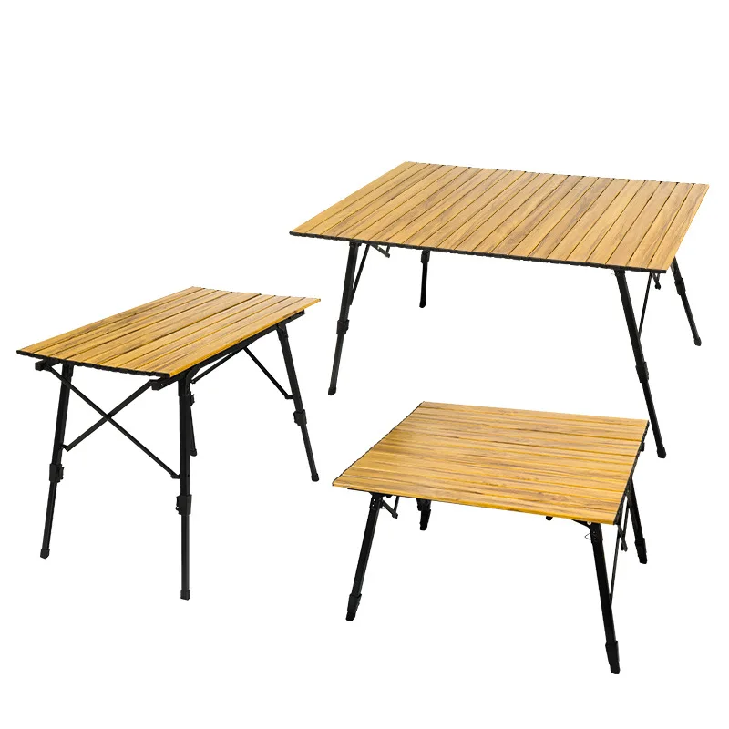 Регулируемый уличный складной стол из алюминиевого сплава с куриными рулетами