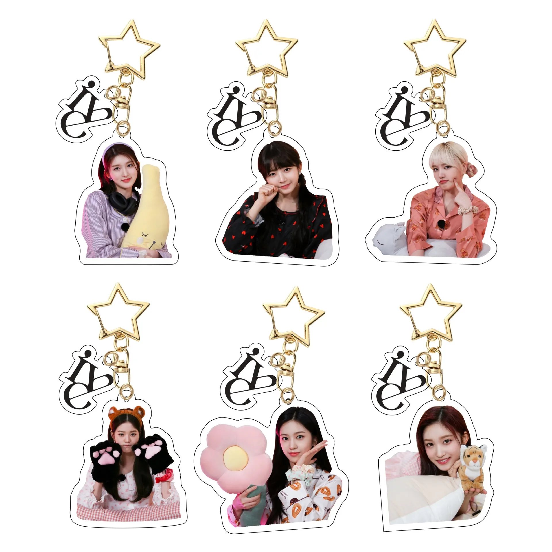 

Kpop IVE Keychain Key Ring Bag Pendant Fan Collection Yujin Gaeul Wonyoung LIZ Rei Leeseo